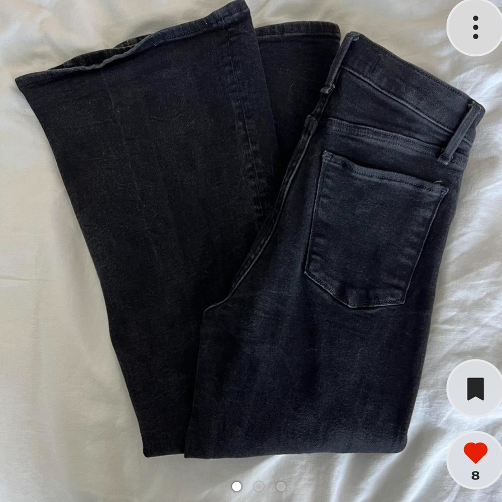 abercrombie black ultra high waisted flare jeans